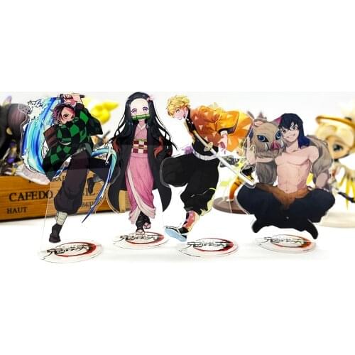 Demon Slayer Kimetsu no Yaiba Tanjirou Nezuko Zenitsu Inosuke #B acrylic stand figure model plate holder cake topper anime