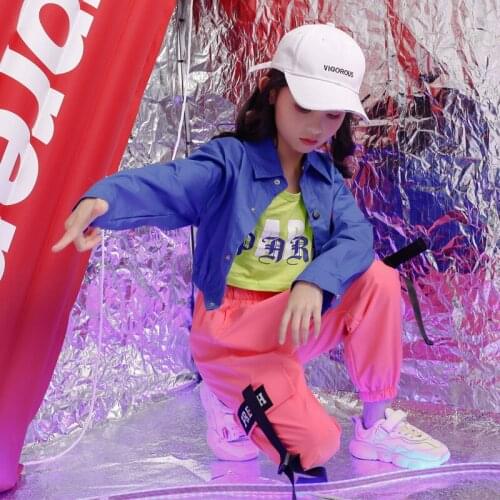 Kids Cool Hip Hop Clothing Clothes for Girls Jacket Crop Tank Tops Shirt Shorts Jazz Dance Costume Ballroom Dancing Streetwear