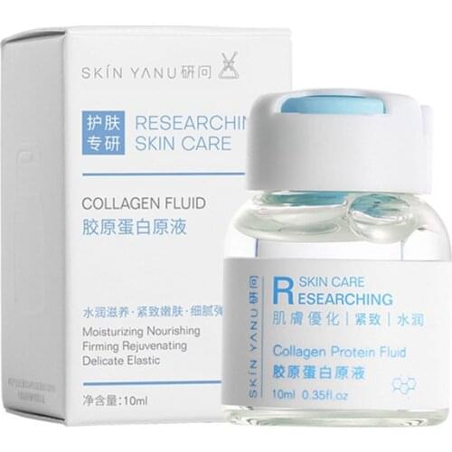 Collagen Protein Serum Firming Elastic Moisturizing Brightening Water Essence Beauty Salon Face Serum Anti Wrinkle Serum 10ml