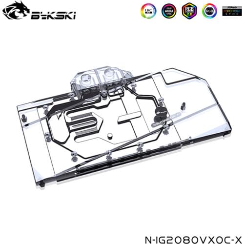 Bykski GPU Cooler Compatible For Colorful IGame Geforce RTX2070/2080 Vulcan X OC Water Cooling Block RGB/RBW ,N-IG2080VXOC-X