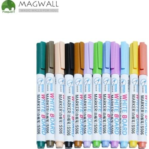 12 colors whiteboard marker set dry erase extra fine tip marker