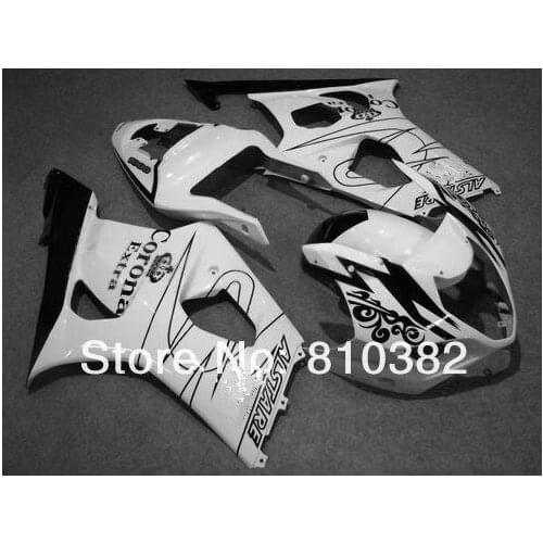 Motorcycle Fairing kit for GSXR1000 03 04 GSXR 1000 GSX-R1000 K3 2003 2004 Corona white black ABS Fairings set SD63