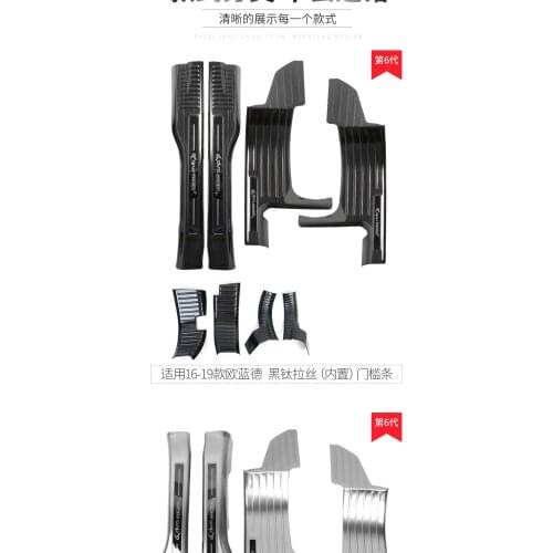 For Mitsubishi Outlander Sports 2016-2019 High-quality stainless steel Trunk Tread Plate Trim Scuff Plate/Door Sill Car-styling