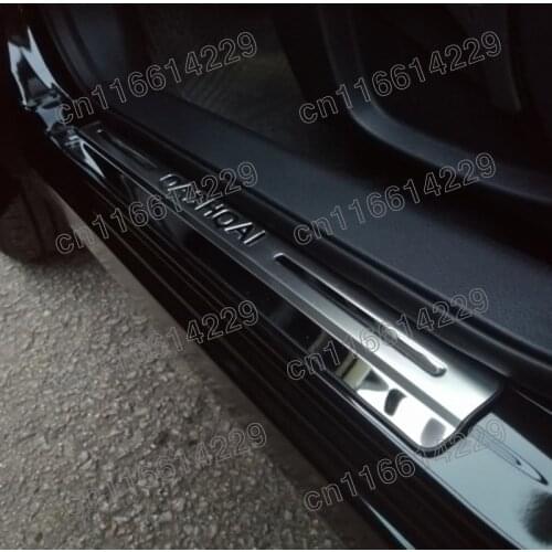 For Nissan Qashqai J10 2007 2008 2009 2010 2011-2013 Door Sill Scuff Plate Stainless Steel Door Sills Pedal Car Styling Sticker