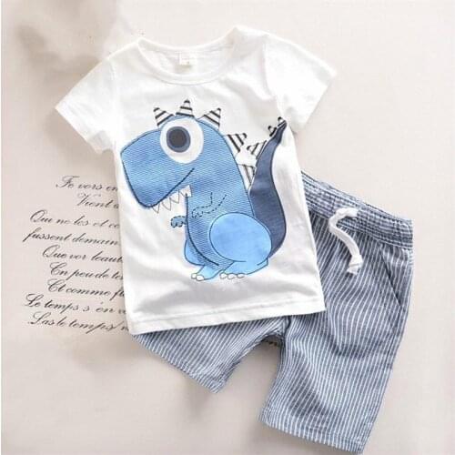 NEW Hot Sale Brand Boys Clothing Children Summer Boys Clothes Cartoon Kids Boy Clothing Set T-shit+Pants Cotton