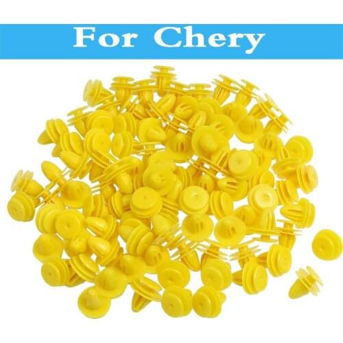 New 50pcs Auto Bumper Fender Trim Panel Clips Yellow Rivets For Chery Eastar Fora Indis 7 Crosseastar Bonus Kimo Amulet Arrizo