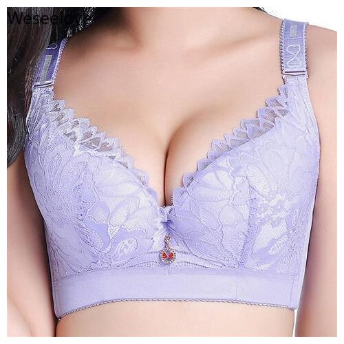 New Push Up Bra Large Size Sexy Womens Underwear Plus Size 115D 115F Comfortabie Gorge Lace Soutien Gorge Femme E95-3