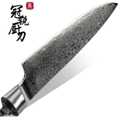 Damascus Chef Knife Blank Blade 67 Layers Japanese Damascus Steel VG-10 Damascus Kitchen Knife DIY Tools Knives Parts Hobby