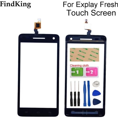 5'' Touch Screen Panel For Explay Fresh Touch Screen Digitizer Panel Front Glass Lens Sensor Flex Cable Tools Adhesive