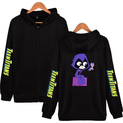 Teen Titans Go! Cartoon Prints Zipper Hoodies Women/Men Long Sleeve Hooded Sweatshirt Animation Casual Streetwear Clothes