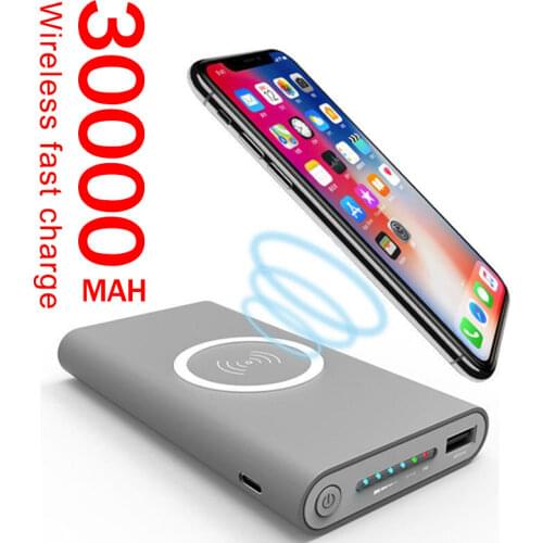 Power bank 30000mAh portable charging 2 USB mobile phone external battery charger Poverbank for iphone and Android