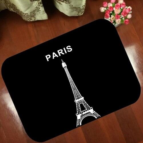 Mats Anti Slip Floor Mat Fashion Eiffel Tower cartoon Paris Carpet Printed Pattern Carpet Rug for Bathroom Door Living Room
