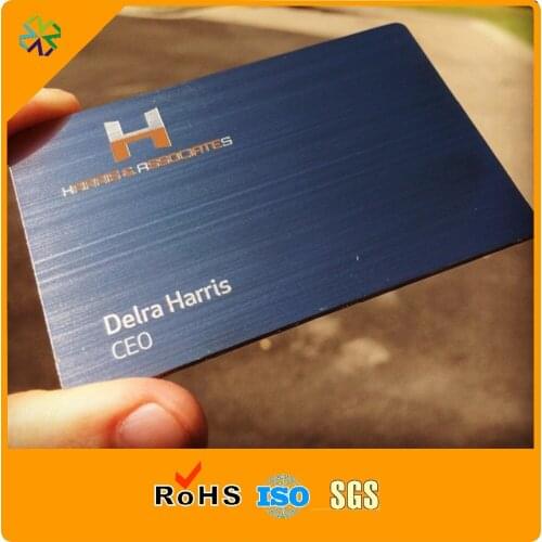 Factory directly gun metal customzied brushed metal business card