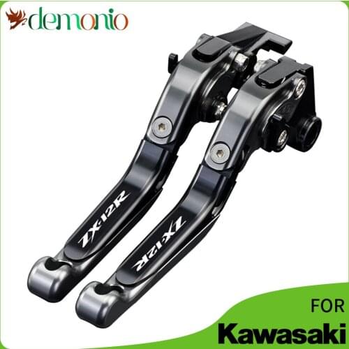 Brake Clutch Levers Motorcycle Accessories adjustable lever Fits For Kawasaki ZX12R 2000-2005 ZX-12R ZX 12 R 2004 2003 2002 2001