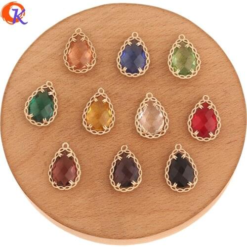 Cordial Design 50Pcs 13*20MM Jewelry Accessories/Crystal Charms/Drop Shape/Hand Made/Earring Findings/DIY Jewelry Making/Pendant