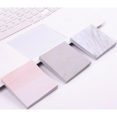 Natural marble texture sticky notes tearable small note book creative student stationery message note N stickers