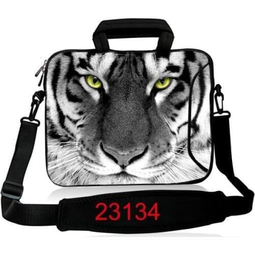 Tiger Head Laptop Bag 13 14 15 15.6 Inch For Macbook Air Pro Notebook Computer Case Dell Sleeve Women Men Shoulder Handbag
