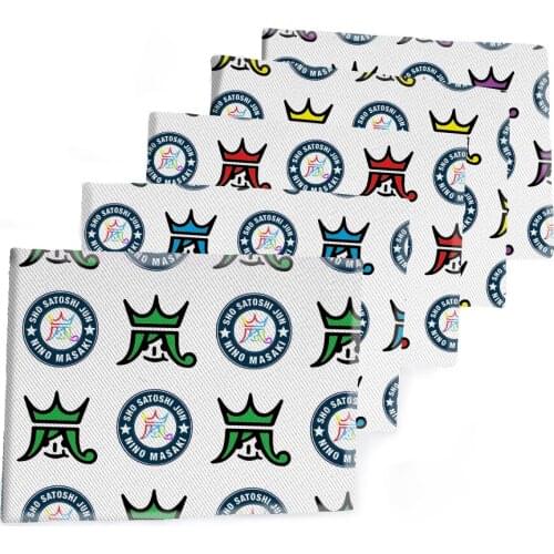 50*145CM Fabric Japan Men Team Logo Printed Polyester Cotton Twill Fabric Patchwor Printed