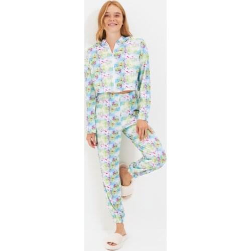 Trendyol Zipper Knitted Pajamas Set THMAW22PT0082