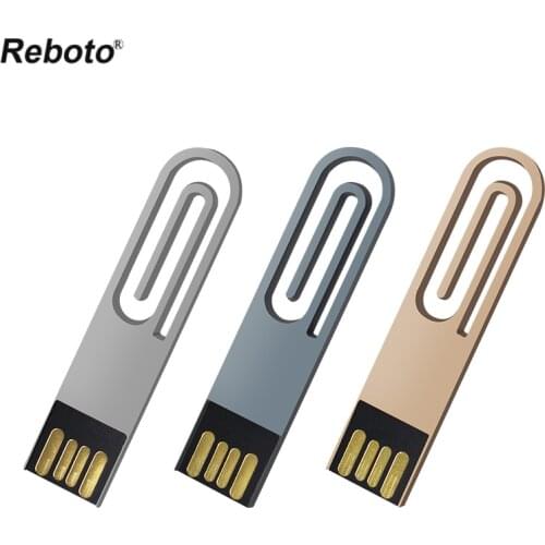 Cool Metal Clip USB Flash Drive 64GB 32GB 16GB 8GB 4GB Pen Drive Pendrive флешка Cool Metal U Disk Memoria Cel USB Stick