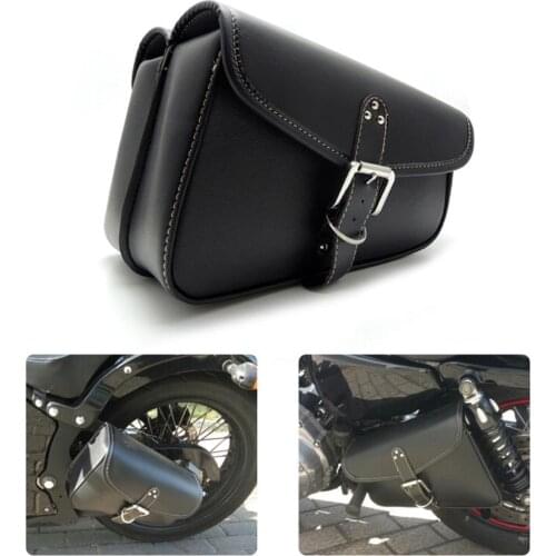 Waterproof Motorcycle Faux Leather Luggage Storage Left Right Side Saddle Bag Motorcyle Accessories