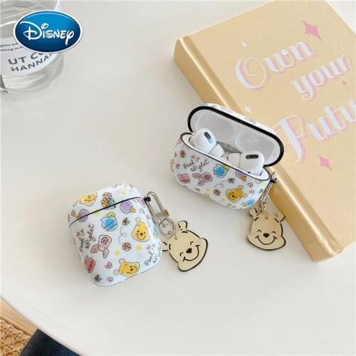 Cute Pooh Airpods Pro Protective Cover Cartoon Apple Headset Cover Creative Silicone Soft Shell Pendant Gift