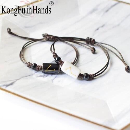 Twelve Constellation Couple Bracelet Student Men And Women Fashion Personality Bead Jewelry Simple Weaving Popular Birthday Gift