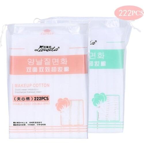 1bag 222 Pieces of Makeup Remover Cotton Sheets Double-layer disposable wash towel Cotton pad Profession Beauty Accessories