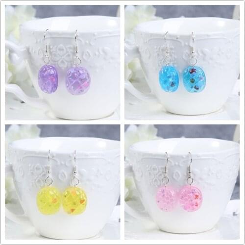 1 pair Fashion Craft Resin Cute Candy shape Drop Earrings For girl Japan/Korean Fashion Jewelry