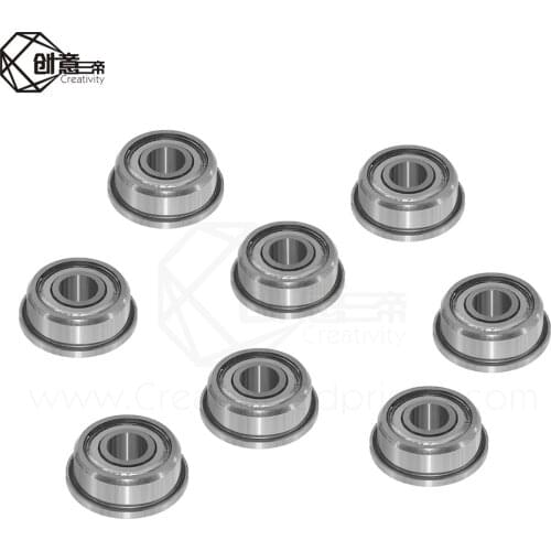 10pcs / lot 3D Printer Accessories Parts F623 ZZ Flange Bushing Ball Bearings F623ZZ 3*10*4 mm Pulley Bearing Guide Wheel