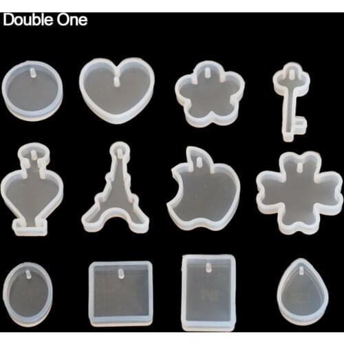 12pcs/1 set DIY jewelry making silicone mold resin jewelry pendant necklace pendant bracelet charms mold resin molds