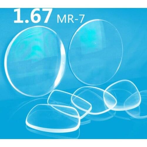 2.3.2stock lens 1.67 ASP HMC extended Single Vision optical resin lenses (ISO9001&FDA&CE)