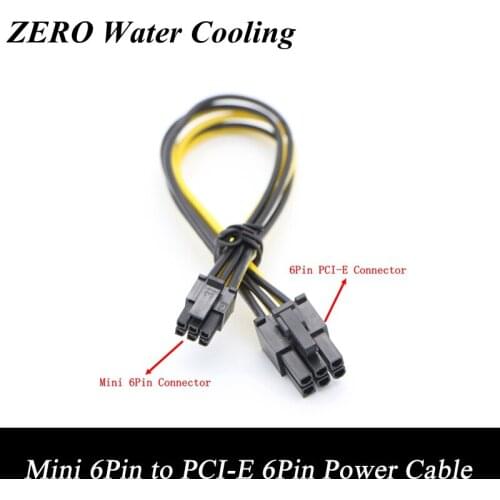 20cm Mini 6Pin to PCI-E 6Pin Power Cable for Apple Mac Pro Video Card