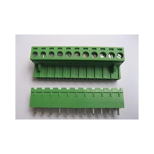 5 pcs Green 11 pin 5.08mm Screw Terminal Block Connector Pluggable Type