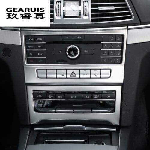 Car styling Interior Air Conditioning CD Panel decoration Cover Trim For Mercedes Benz E Class Coupe W207 C207 auto Accessories