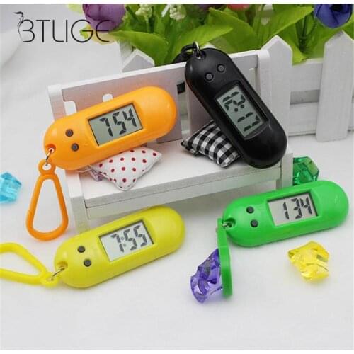 Unisex Student Keychain Electronic Clock Mini Electronic Student Watch Keychain Digital 1pc Hanging Keychain Oval I4P0