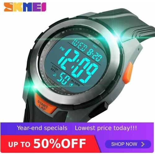 SKMEI Men Digital Watch Fashion Watches Multifunction 50M Waterproof Alarm Clock Stainless Steel Case Watch relogio digital 1503