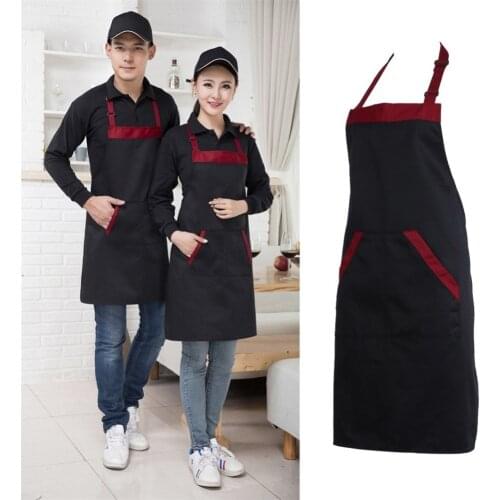 AA Unisex Halterneck Cooking Baking Aprons Catering Home House Kitchen Apron Aprons with 2 Pockets Kitchen Accessories
