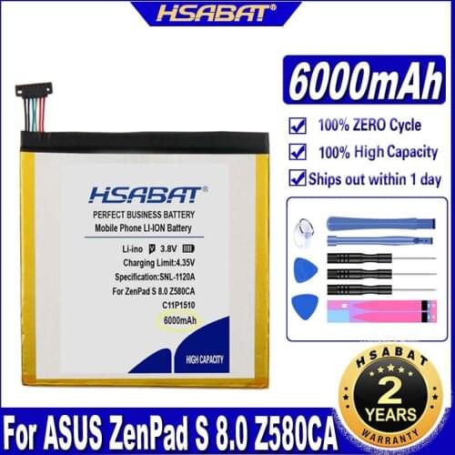 HSABAT C11P1510 5200mAh Top Capacity Battery for ASUS ZenPad S 8.0 Z580CA Tablet PC