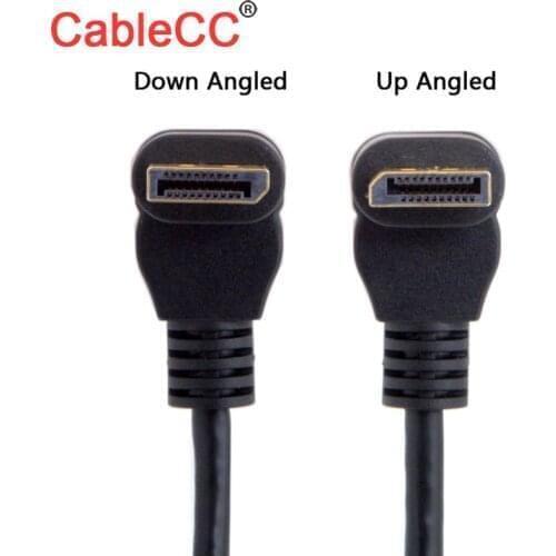 Xiwai DisplayPort Display Port Male to Female 90 Degree Up Down Angled Extension Cable 30cm