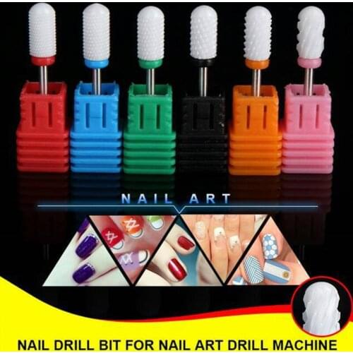 Cutter Ceramic Nail Drill Bits Remove Dead Skin Milling Cutter For Nail Art Electric Machine Accessories Nail File Tools Feecy