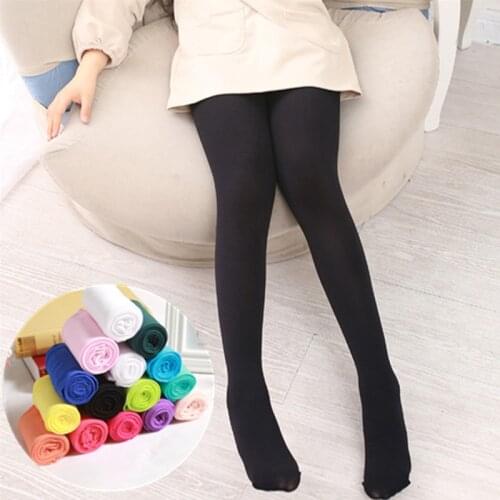 Girls Tights For Kids Spring Summer Cotton Stretch Skinny Pantyhose 3 6 8 10 12 14 Years Children Black Ballet Dance Stockings