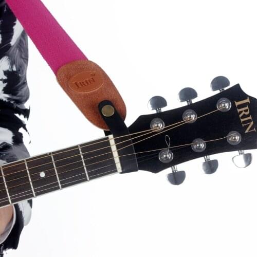 2Pcs/lot Guitar Strap Guitar Neck Strap Leather Head Belt Holder Button Safe Lock Ukulele Bass Folk Acoustic Accessories