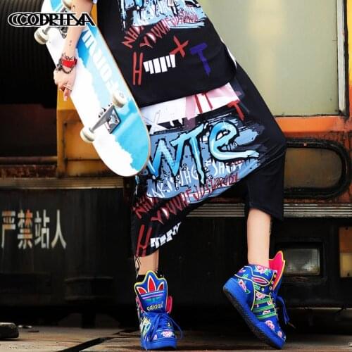 TREND-Setter 2018 Summer Fashion Hip Hop Style Loose Harem Pants Women Cartoon Pattern Trousers