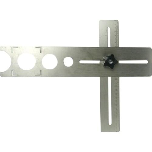 40cm 1mm thickness Multi-Functional Stainless Ceramic Tile Hole Locator Ruler Adjustable Punching Hand Tool