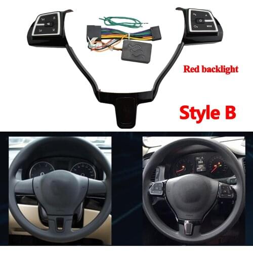 Modified multifunction steering wheel control button volume button audio switch phone button for V W Golf 7 J-etta MK6 P-olo