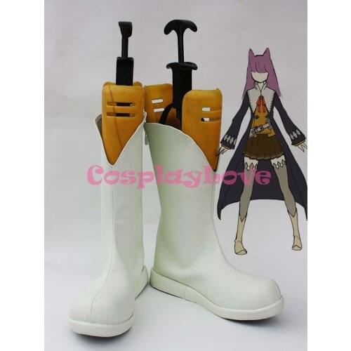 Game Unlight Chat d'argent Ayn White Cosplay Shoes Boots Hand Made Custom-made For Halloween Christmas Festival CosplayLove