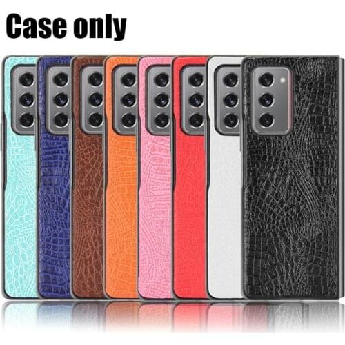 For Samsung Galaxy Z Fold 2 Case Luxury Crocodile pattern Z 5G 7.6" For Samsung PU Galaxy Phone Case Case leather Fold2 K1A5