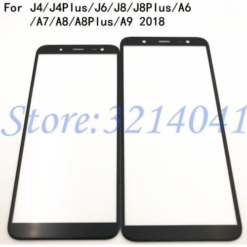 For Samsung Galaxy J4 J6 J8 A6 A7 A8 Plus A9 2018 J415 A750 Front Glass Touch Screen Sensor LCD Display Digitizer Glass Cover