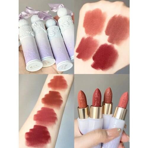 New Arrival Carving Lipstick Satin Velvet Matte Whitening Moisturizing Nourish Chinese Style Women Beauty Cosmetic Lip Makeup